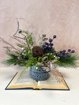 16" Frosted Woodland Charm Centerpiece