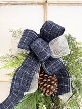 28" Silver Bells Door Swag