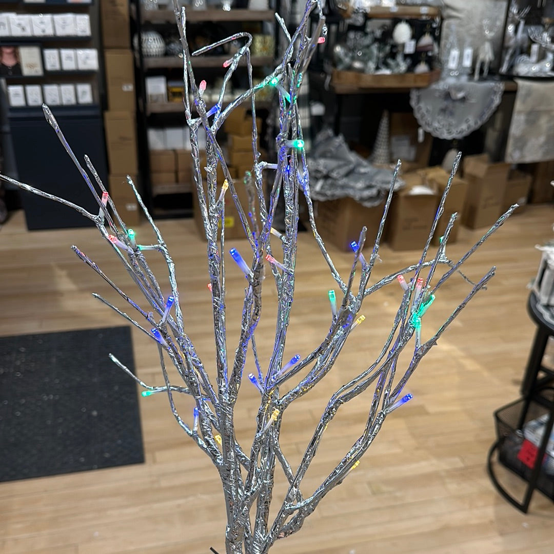 Indoor/Outdoor Silver Metallic Branches