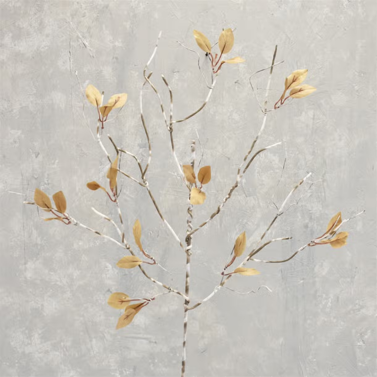 Faux Birch Twig & Leaf Spray