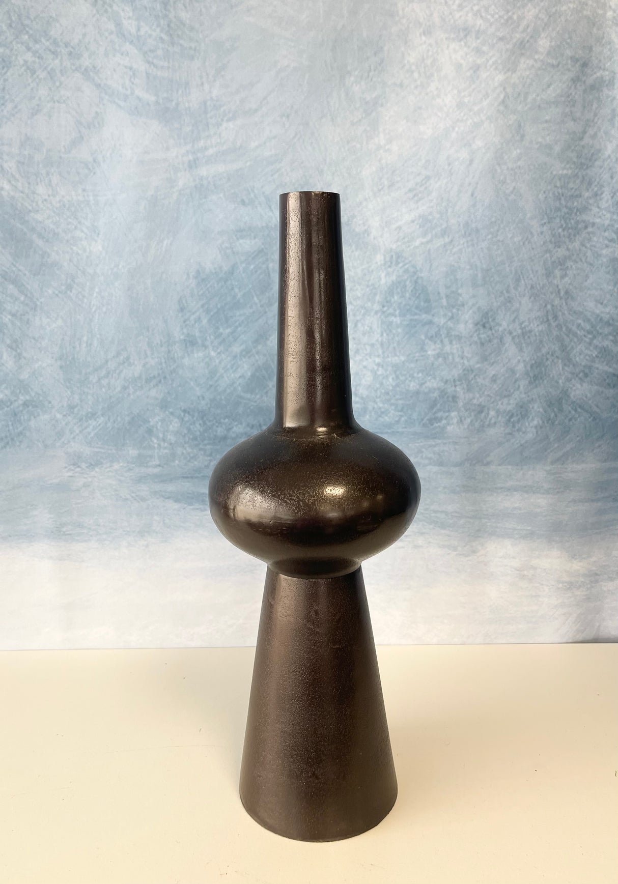 Large Harbor Bronze Metal Vase