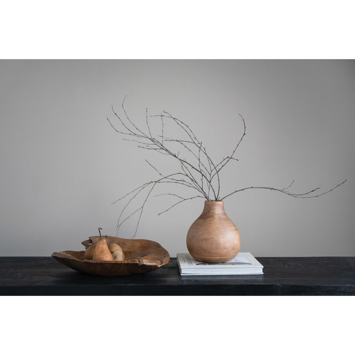 Decorative Teak Wood Oblong Bowl