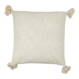 Calli Cream & Red Embroidered Cotton Pillow