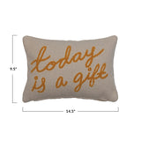 Today is a Gift Cotton Lumbar Pillow