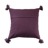 Quilted Cotton Velvet Pillow with Tassels