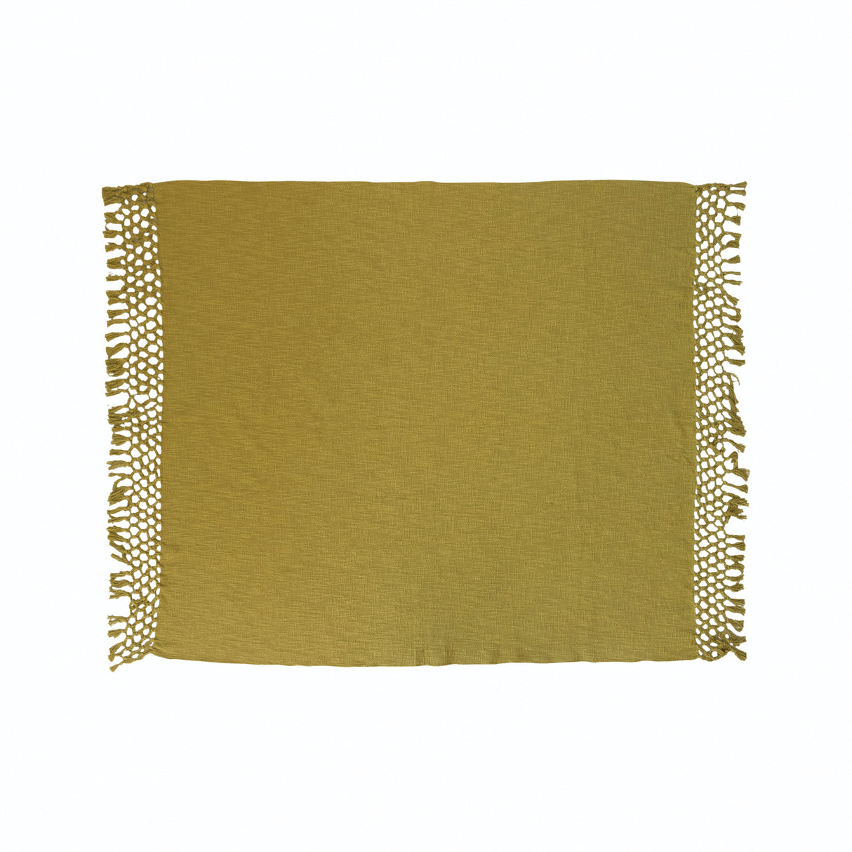 Chartreuse Woven Cotton Throw