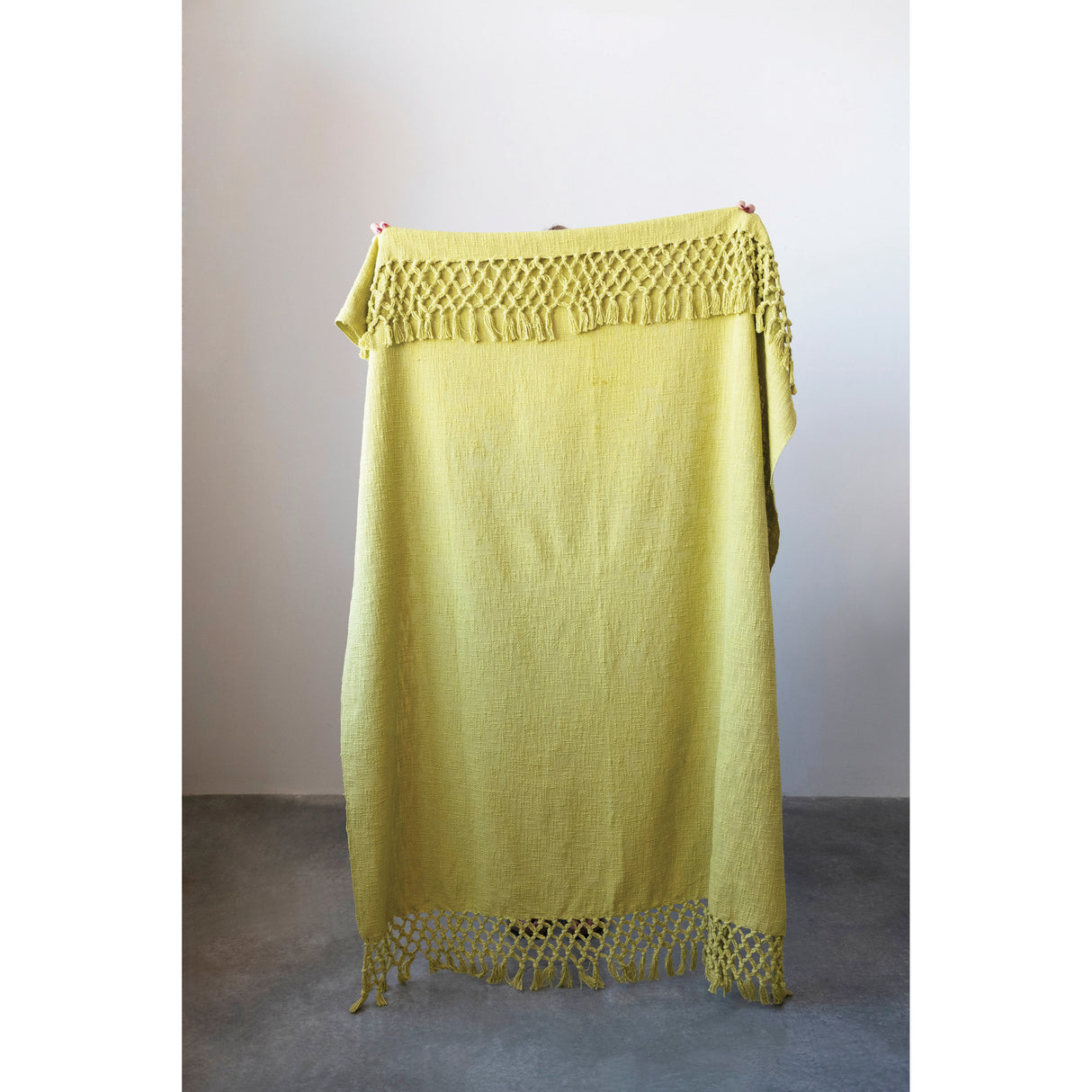 Chartreuse Woven Cotton Throw