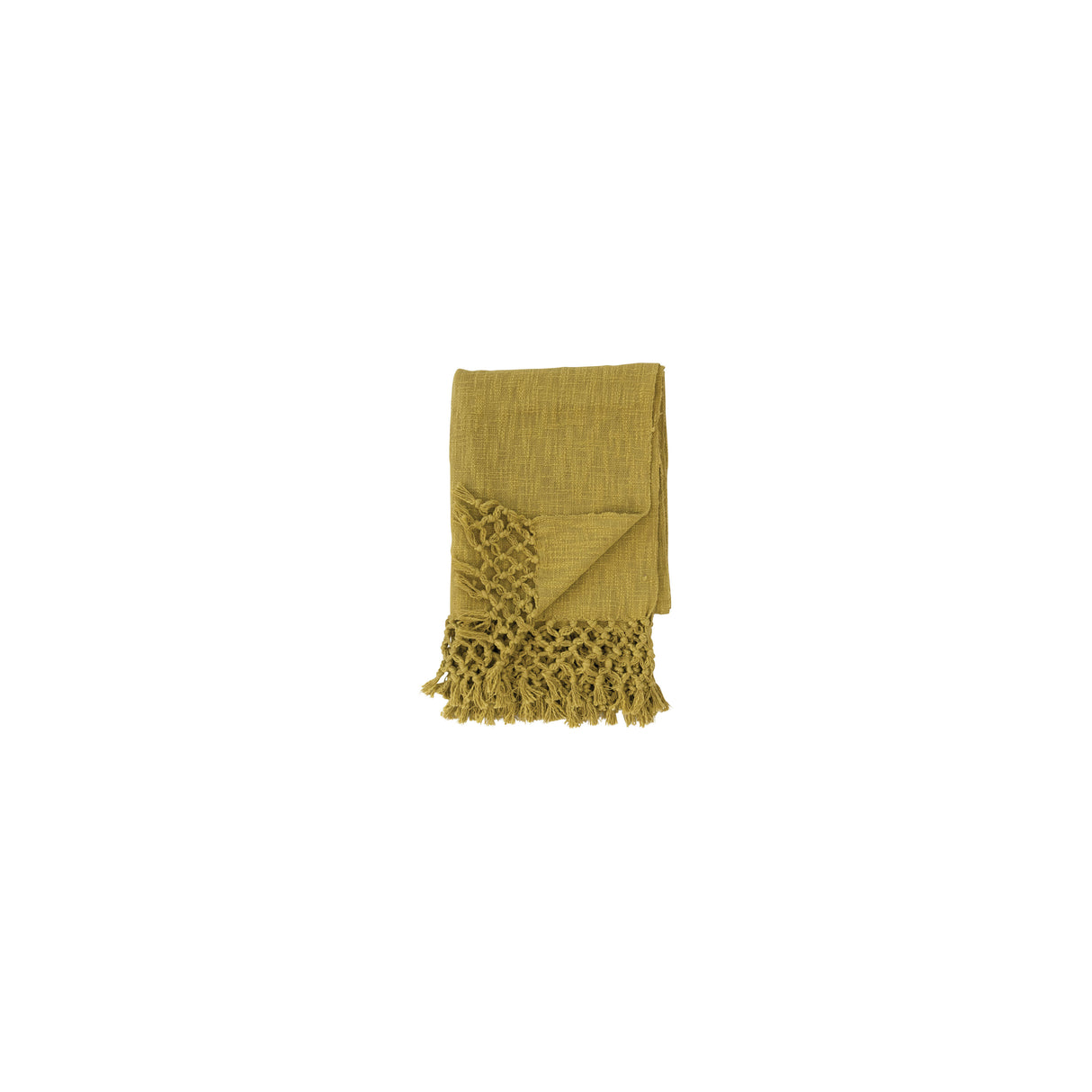 Chartreuse Woven Cotton Throw