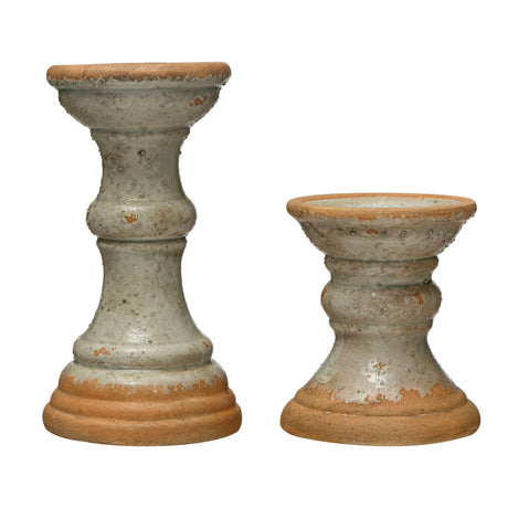9" Terracotta Pillar Holder