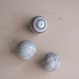 Purple Hand-Painted Stoneware Orbs - 3 Styles