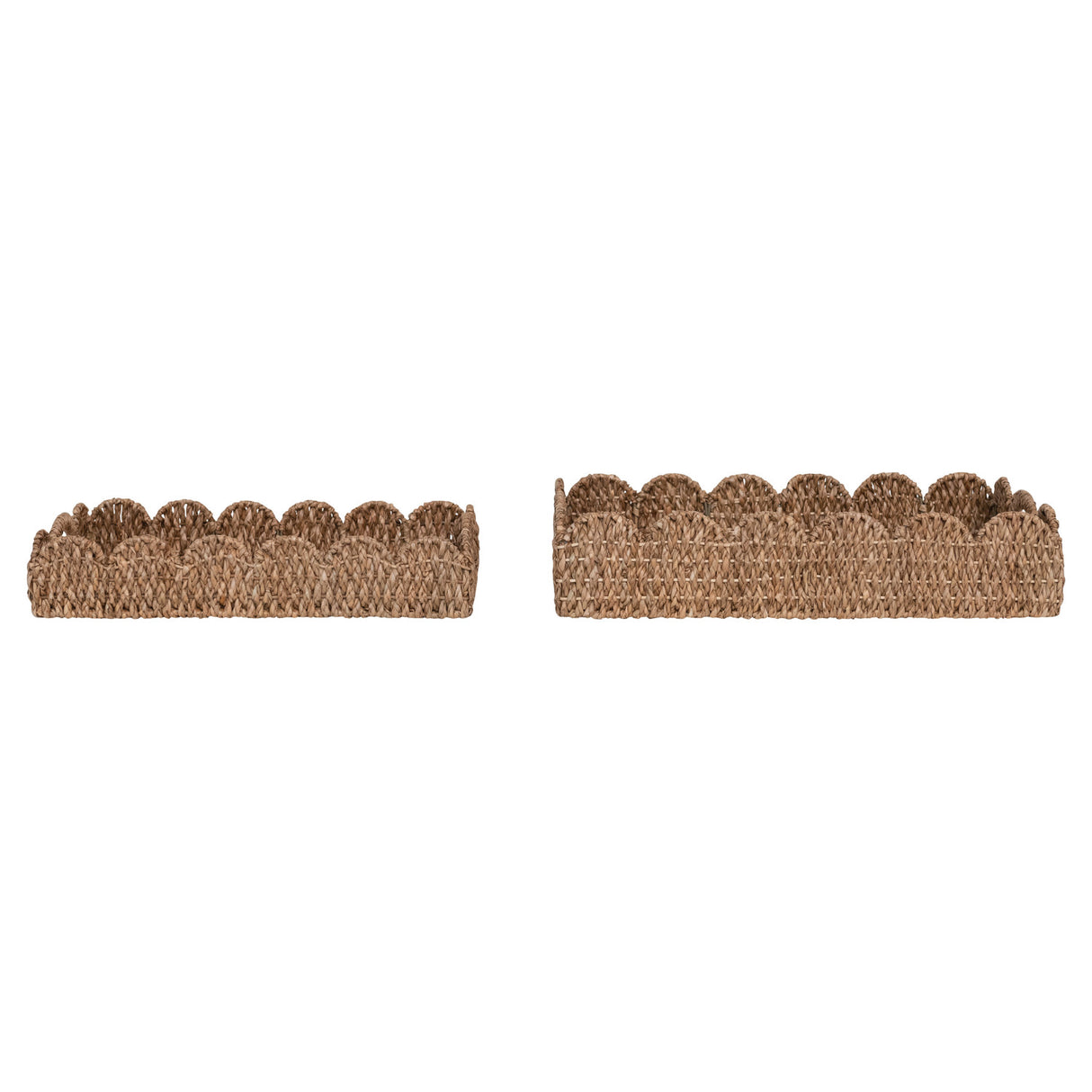 Rectangle Decorative Braided Scalloped Trays