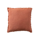 Rust Square Stonewashed Linen Pillow