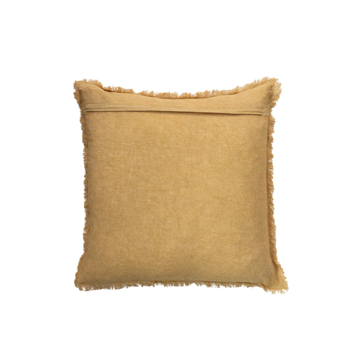 Golden Stonewashed Linen Pillow