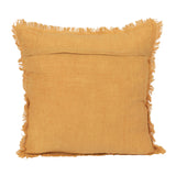 Golden Stonewashed Linen Pillow