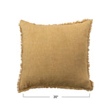 Golden Stonewashed Linen Pillow