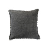 Charcoal Square Stonewashed Linen Pillow