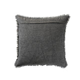 Charcoal Square Stonewashed Linen Pillow