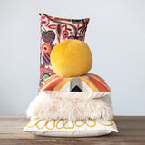 Mari Cotton Embroidered Lumbar Pillow