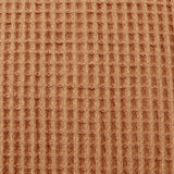 Terracotta Square Waffle Linen Pillow