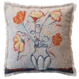 Diana's Flowers Cotton Pillow - 2 Styles