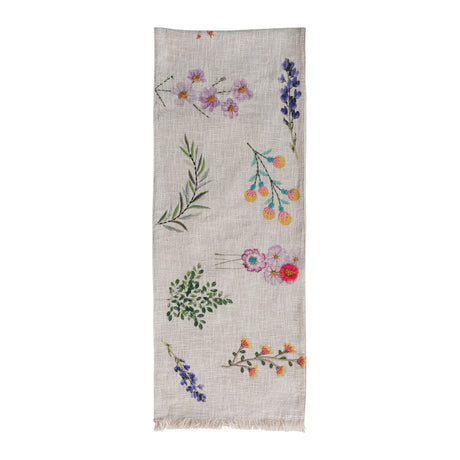Embroidered Bloom Table Runner