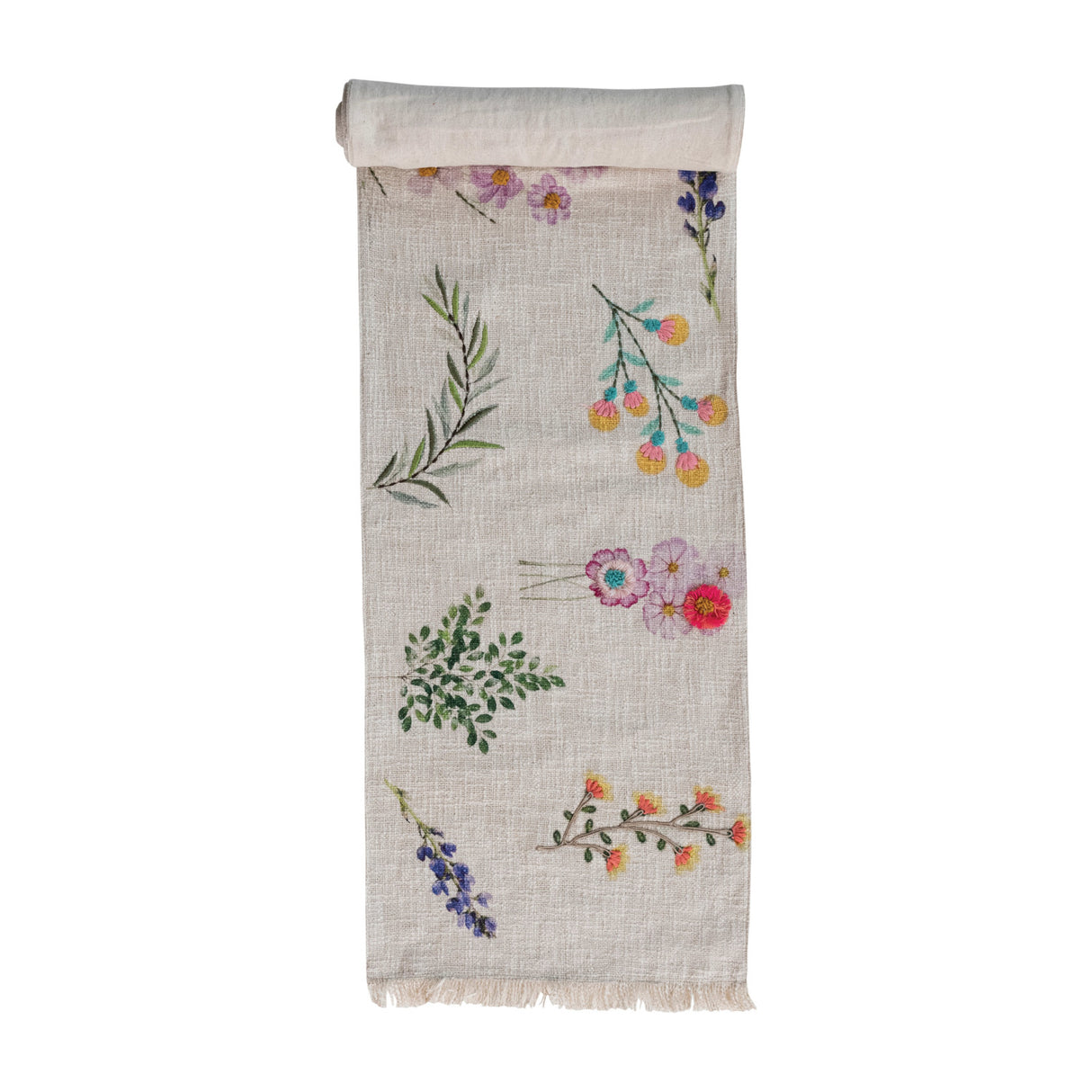 Embroidered Bloom Table Runner