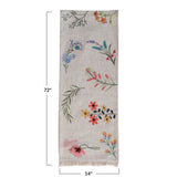 Embroidered Bloom Table Runner