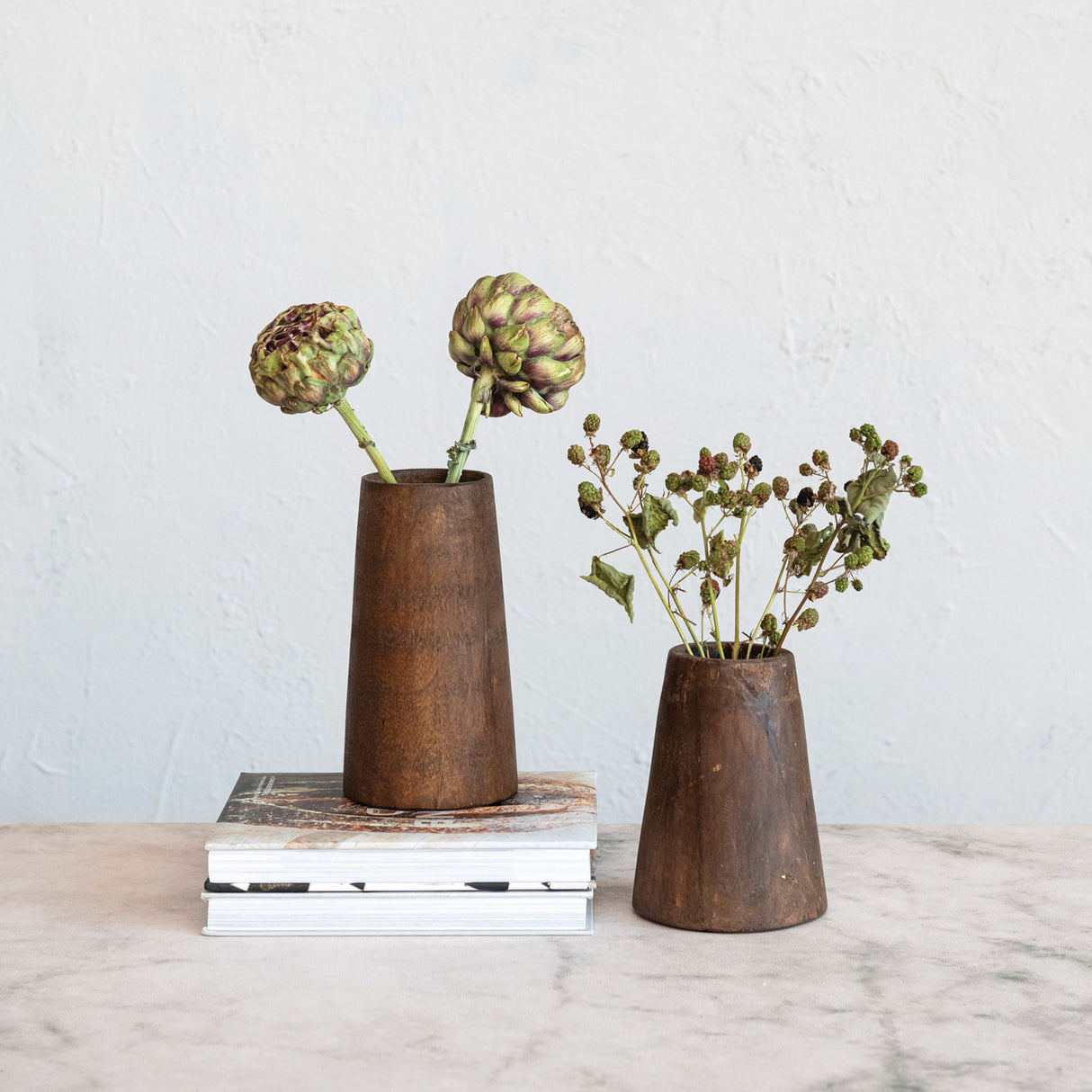 Found Wood Vase -2 Sizes