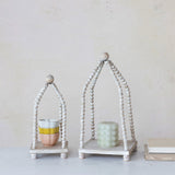 Whitewashed Bead Arch Lantern -2 Sizes