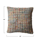 Square Woven Multi Blend Bouclé Pillow