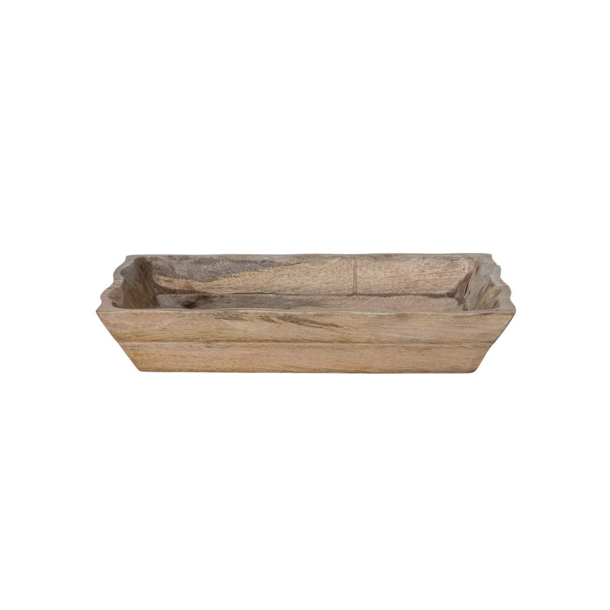 Mable Mango Wood Tray w/ Scalloped Edge