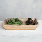 Mable Mango Wood Tray w/ Scalloped Edge