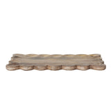 Mandi Mango Wood Tray w/ Scalloped Edge