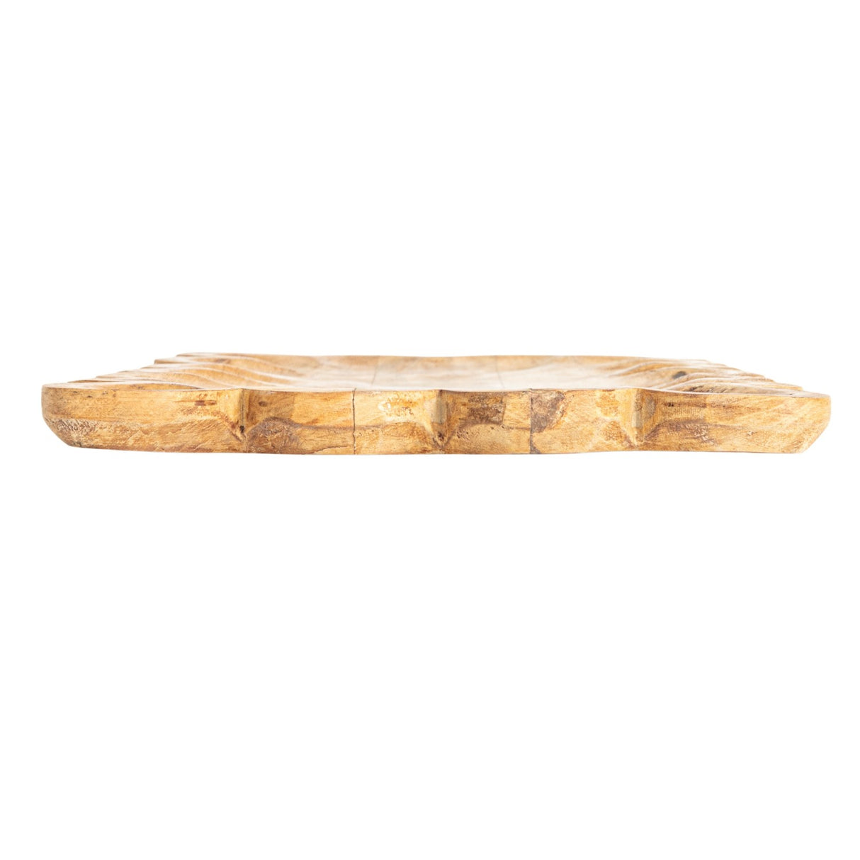 Mandi Mango Wood Tray w/ Scalloped Edge