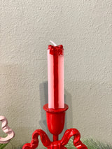 Christmas Gift Unscented Taper Candles Set of 2