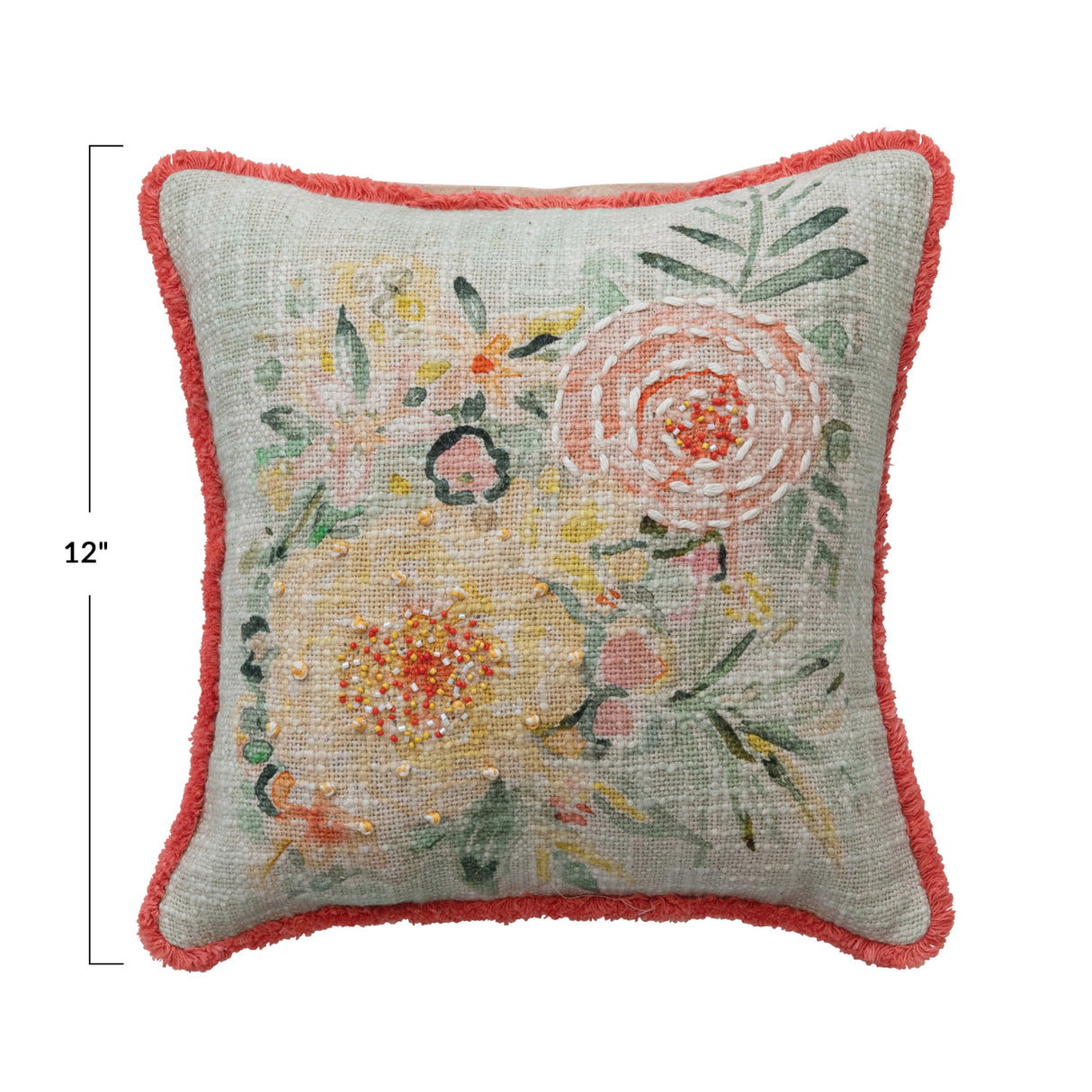 Nostalgia Floral Cotton Pillow