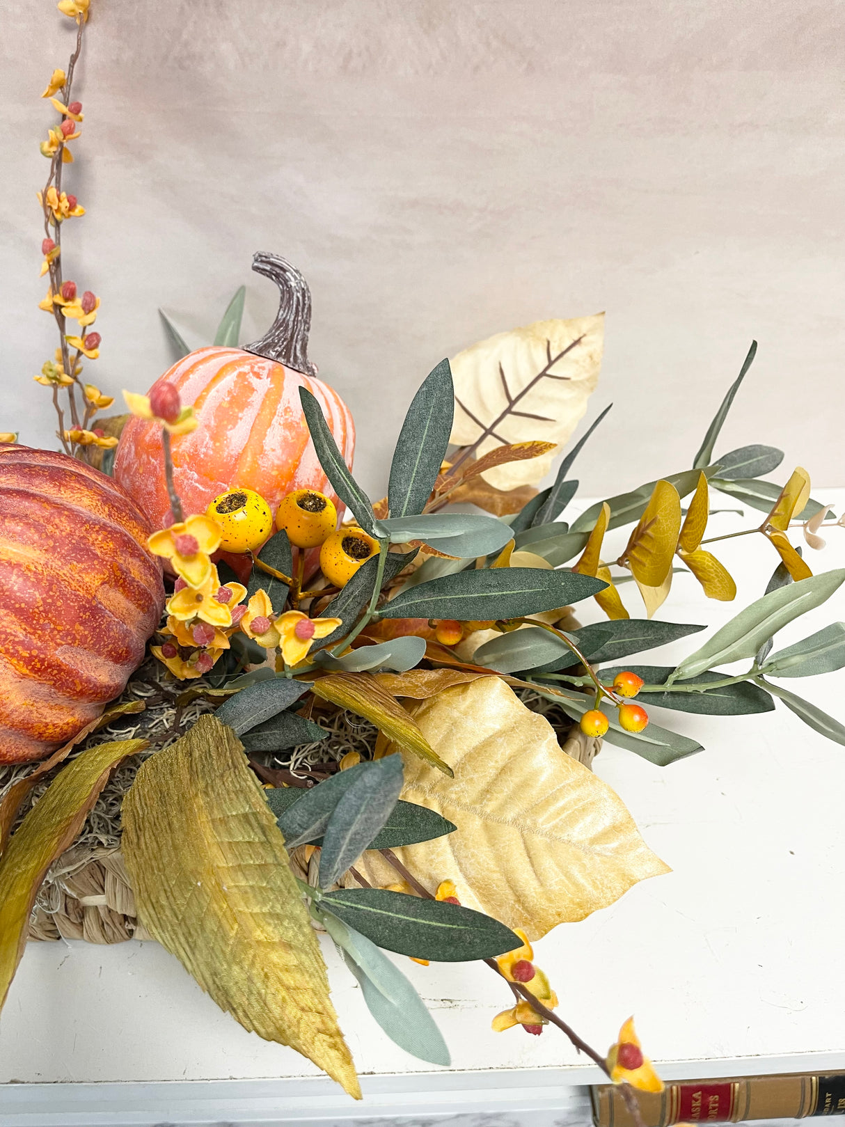 25" Cozy Pumpkin Centerpiece