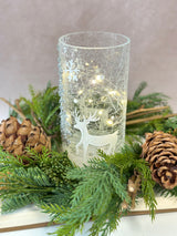 Silver Tree Lighted Pillar