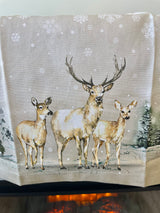 36" Deer In The Woods Table Runner