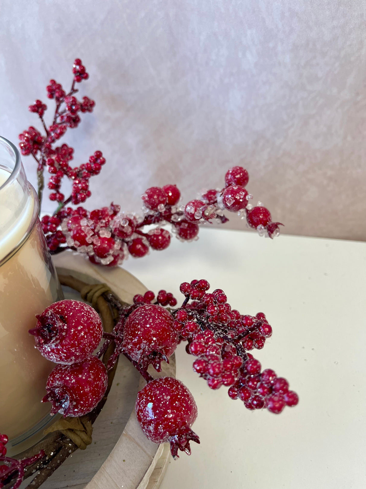 10" Iced Imperial Berry Candle Ring