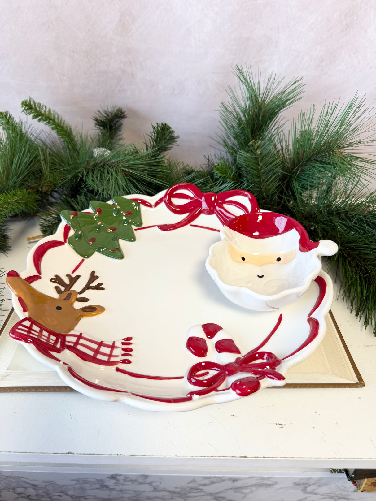 Christmas Chip & Dip Server