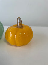 Glass Chalky Matte Pumpkin Set of 2