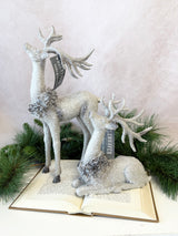 16" Resin Glitter Woodland Deer