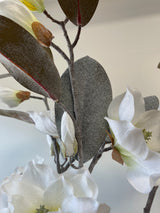 Glittered White Magnolia Spray