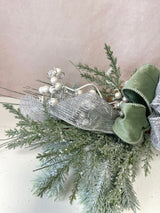 28" Frosty Greens Swag