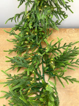 6' Green Oversized Norfolk Lighted Garland
