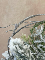 12" Cold As Ice Compote Centerpiece
