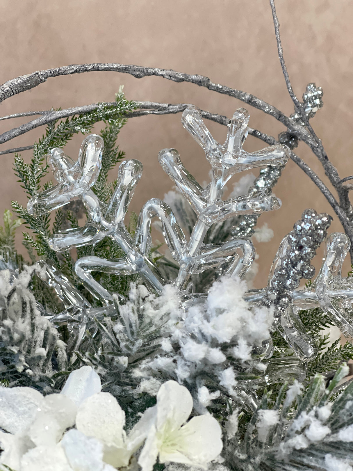 12" Cold As Ice Compote Centerpiece