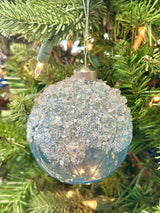 Blue Ice Glass Ornament