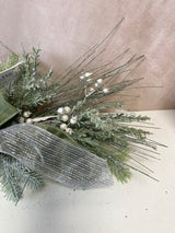 28" Frosty Greens Swag